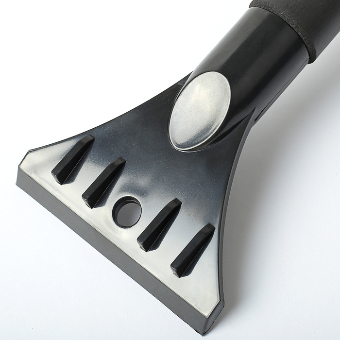 Щетка-сметка со скребком и мягкой ручкой, са-82