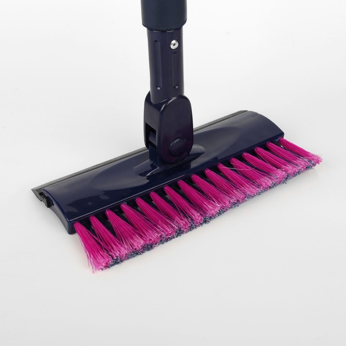 Щетка-сметка со скребком и мягкой ручкой, поворотная, с водосгоном, са-83