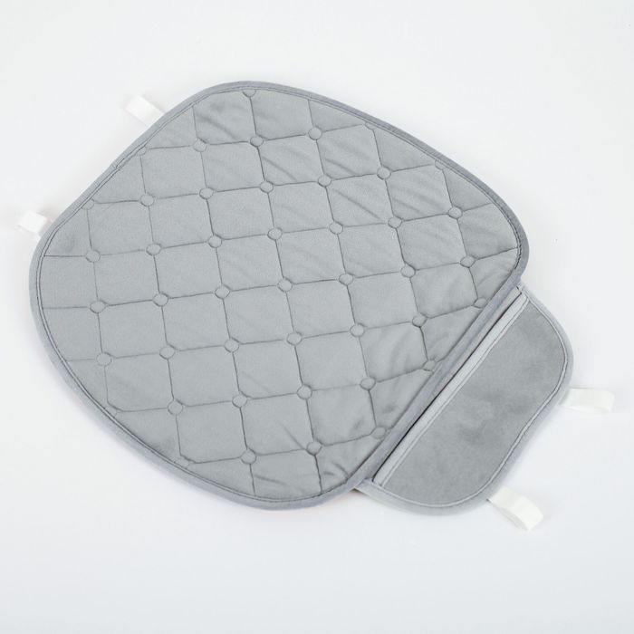 Накидка текстильная на автомобильное сиденье, 50 х 52 см, серая