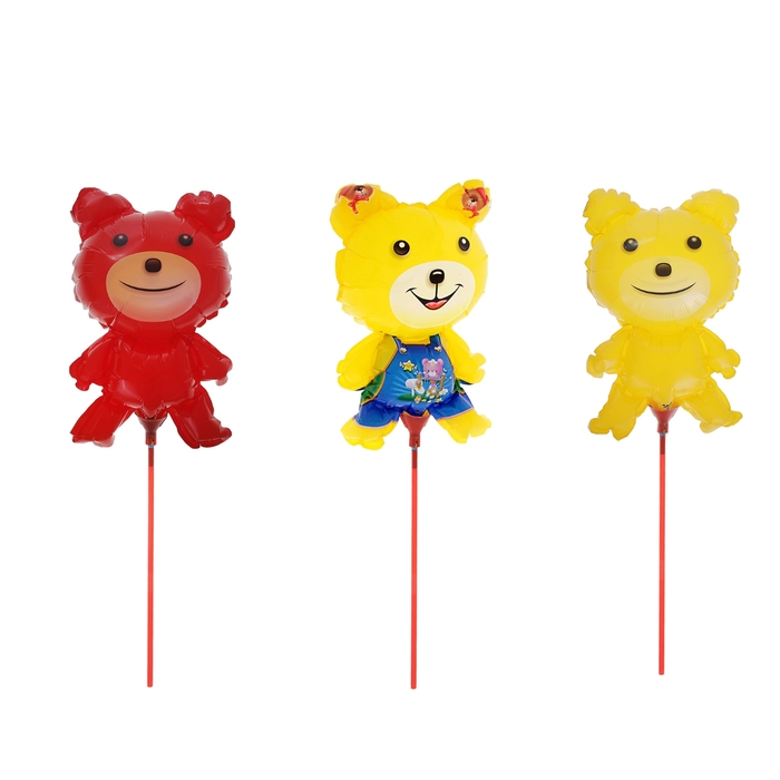 Шар фольгированный &quot;Мишка&quot; 12&quot; с/палочкой