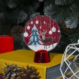

Подставка с динамикой "Олень", 11.5 см, (батарейки в компл.), 2 LED, БЕЛЫЙ