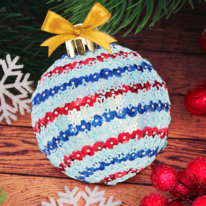 Новогодний шар с пайетками №4