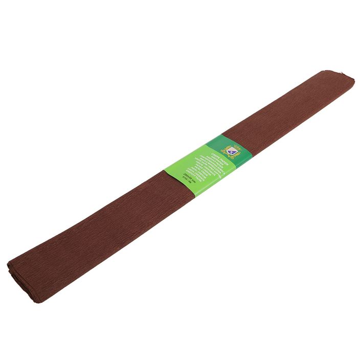 Бумага крепированная 50*200см плотность-32 г/м в рулоне Коричневый темный (80-28)