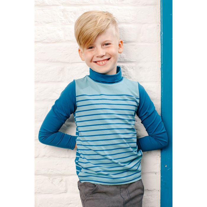 Водолазка для мальчика, рост 104 см, цвет голубой 152-318-06