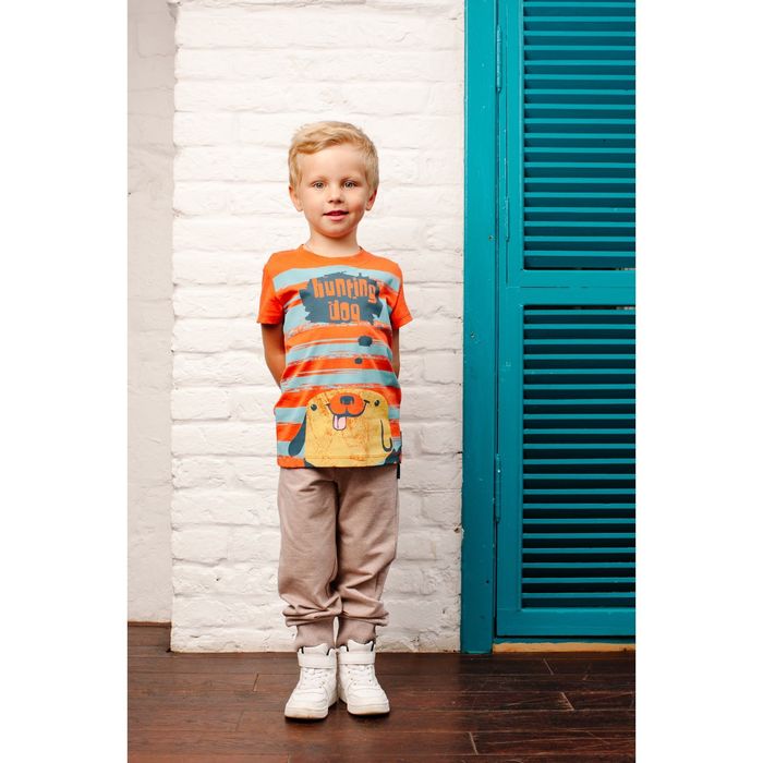 Брюки для мальчика, рост 116 см, цвет бежевый 152-327-25