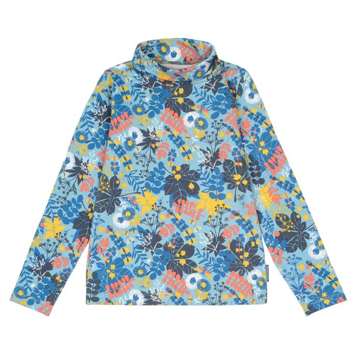 Водолазка для девочки, рост 116 см, принт голубой 151-318-37