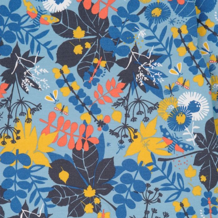 Водолазка для девочки, рост 116 см, принт голубой 151-318-37