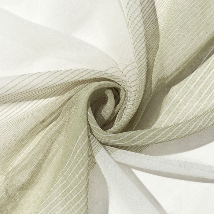 Штора "Натюр" 300х260 см, шт.лента, сетка,зеленый, 76 гр/м2, п/э 100%