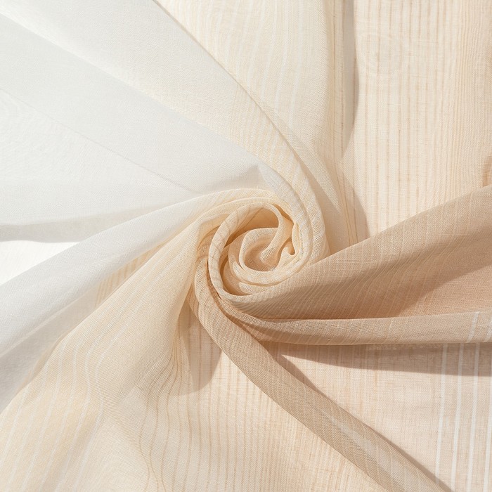 Штора "Натюр" 300х260 см, шт.лента, сетка, песочный, 76 гр/м2, п/э 100%