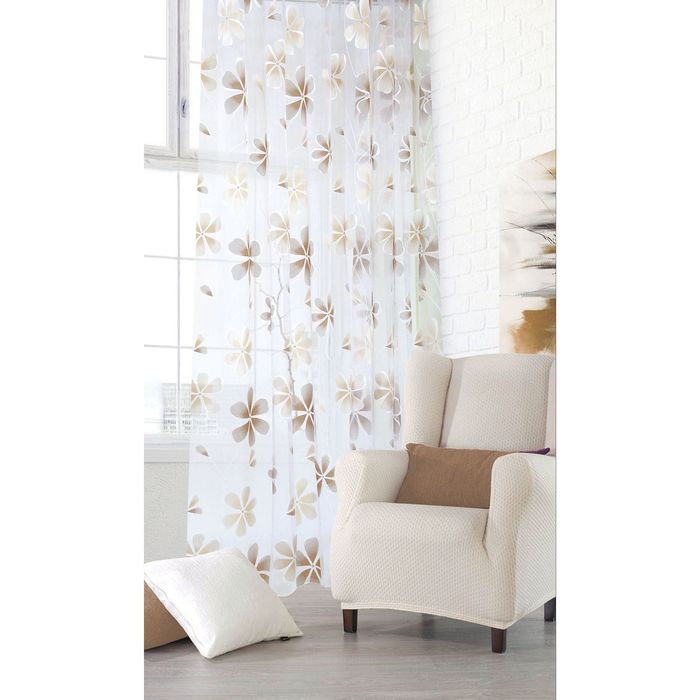 Штора "Ромашка" 300х260 см, шт.лента,коричневый, 48 гр/м2, п/э 100%