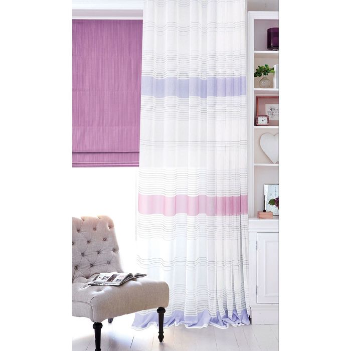 Штора  "Натюр" 300х260 см, шт.лента, сетка, розово-сиреневый, 74 гр/м2, п/э 100%
