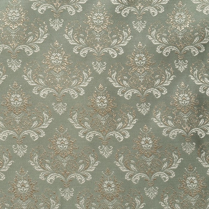Штора "Коронка" 200х260 см, шт.лента,жаккард, зеленый, 205 гр/м2, п/э 100%