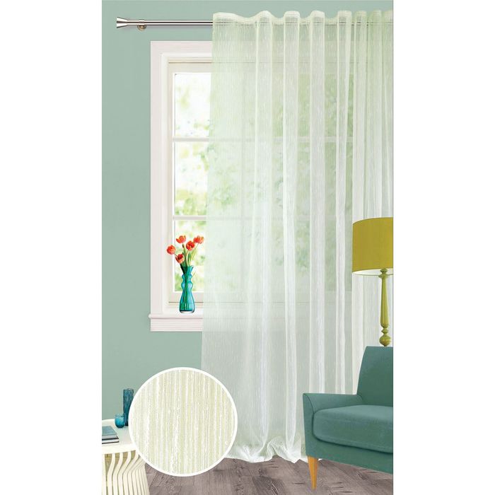 Штора "Дождик", 300х260 см, шт.лента, органза, салатовый, 50 гр/м2, п/э 100%