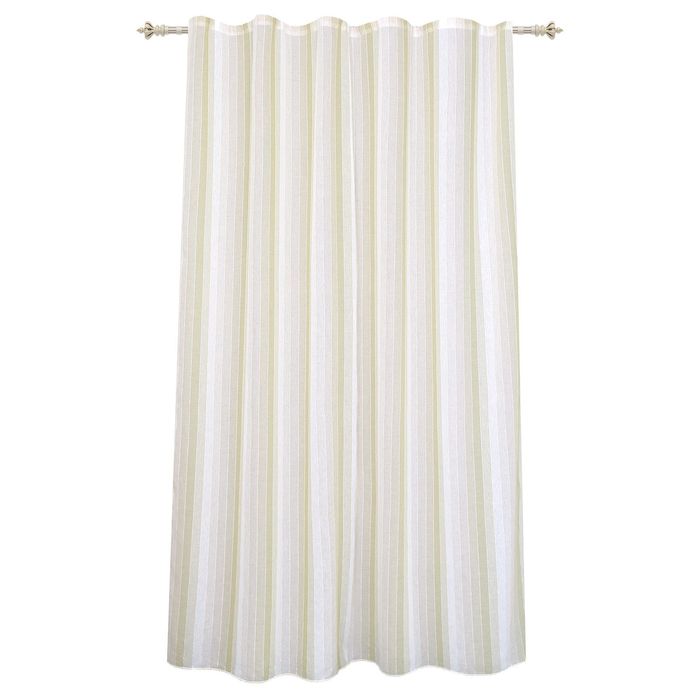 Штора "Фентези" полоса 200х260 см, шт.лента, лен, бежево-зеленый, 76 гр/м2, п/э 100%