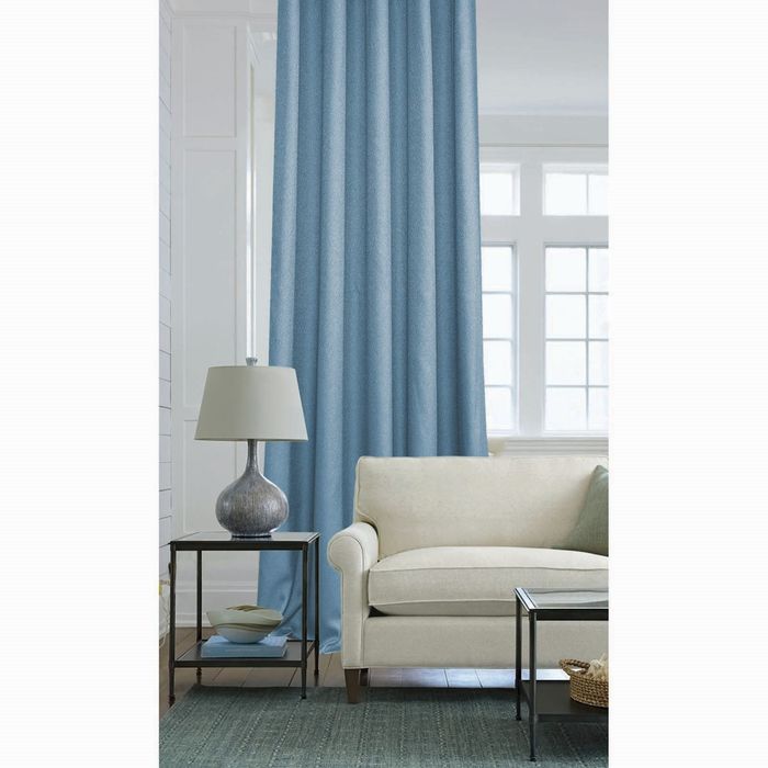 Штора Креп 200х260 см, шт.лента, голубой, 198 гр/м2, п/э 100%