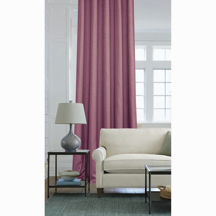 Штора Креп 200х260 см, шт.лента, брусничный, 198 гр/м2, п/э 100%