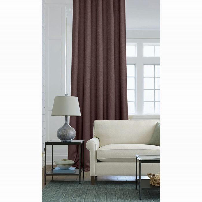 Штора Креп 200х260 см, шт.лента, коричневый, 198 гр/м2, п/э 100%