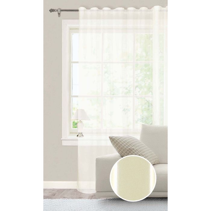 Штора "Грек" 300х260 см, шт.лента, сетка, молочный, 51 гр/м2, п/э 100%