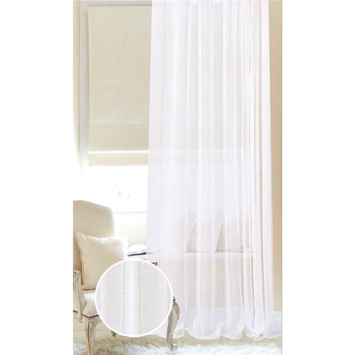 Штора Батист "Мережка" 300х260 см, шт.лента, белый, 76 гр/м2, п/э 100%