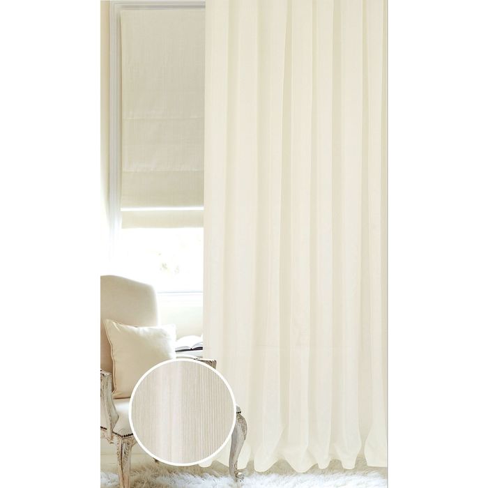 Штора "Натюрель" 300х260 см, шт.лента,органза, молочный, 48 гр/м2, п/э 100%