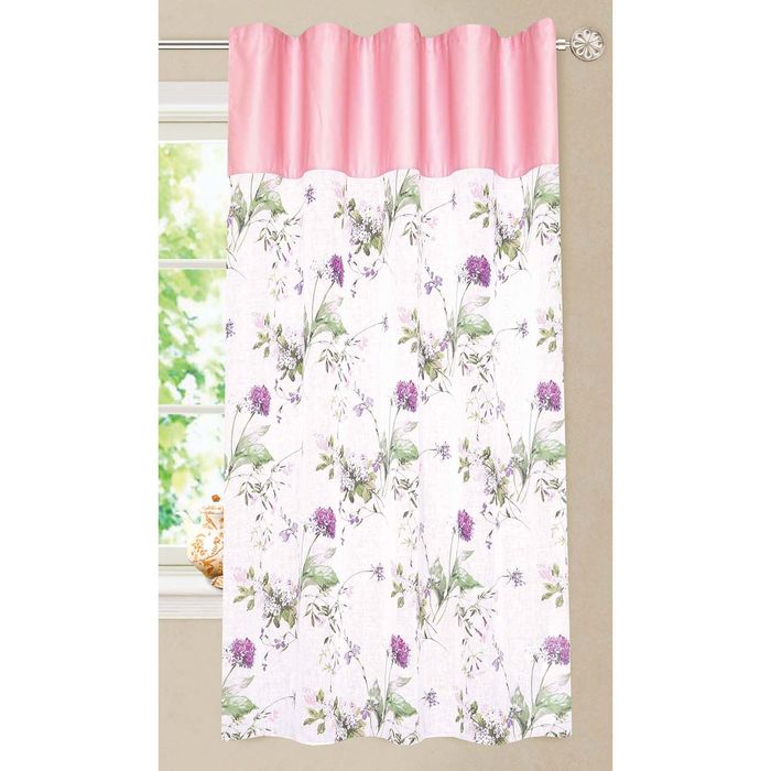 Штора "Краски лета",150x180 см, шт.лента, сиренево-зеленый, 76 гр/м2, п/э 100%