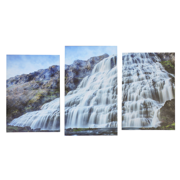 Модульная картина на подрамнике "Водопад", 100×53 см