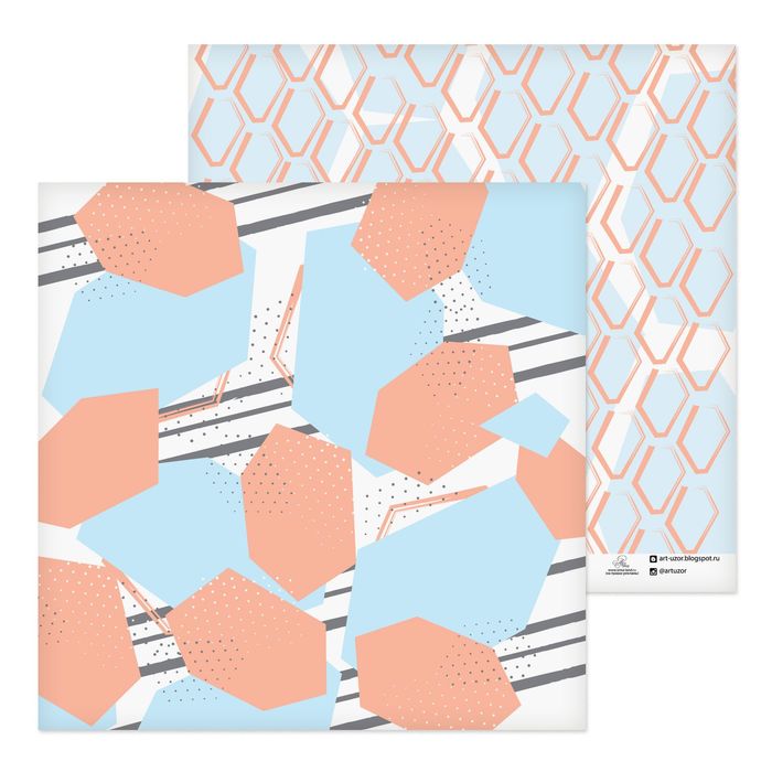 Бумага для скрапбукинга "Соты", 30.5х30.5 см