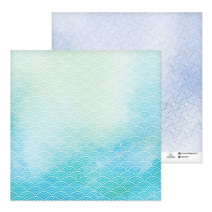 Бумага для скрапбукинга "Лазурная гладь", 30.5х30.5 см
