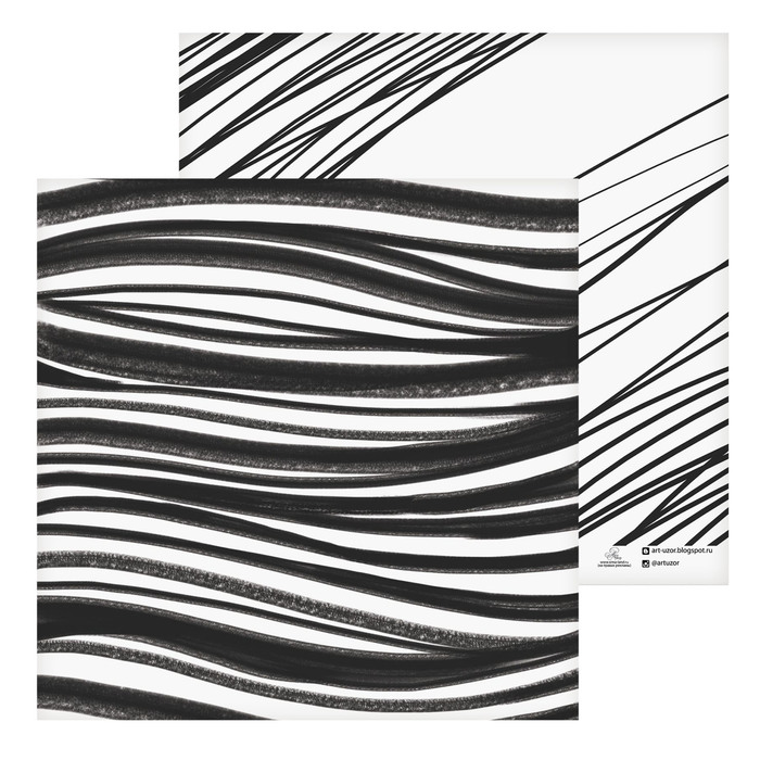 Бумага для скрапбукинга "Черная краска", 30,5х30,5 см