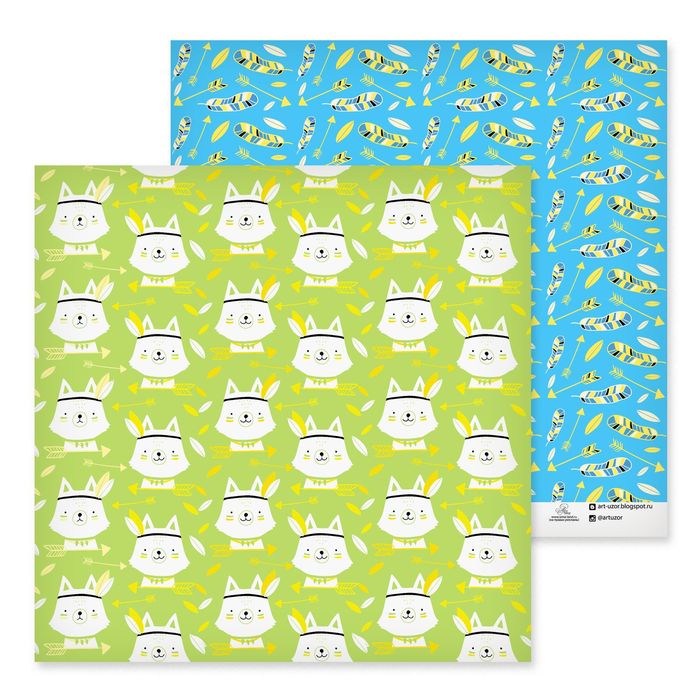 Бумага для скрапбукинга "Охотник", 30,5х30,5 см