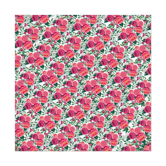 Бумага для скрапбукинга "Розовые бутоны", 30.5х30.5 см