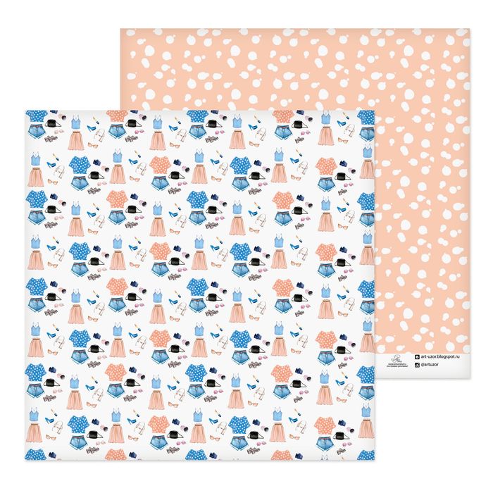 Бумага для скрапбукинга "Look", 30.5х30.5 см