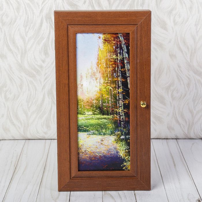 Ключница  "Русский мотив" орех 16х31 см МИКС