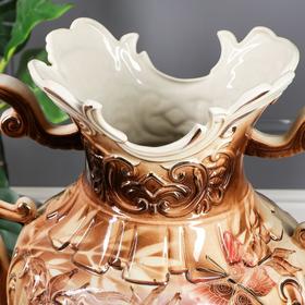 

Ваза напольная "Астория", коричневая, ирисы, керамика, 1 сорт