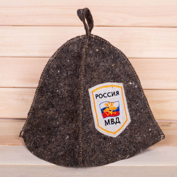 Шапка банная с нашивкой "МВД"