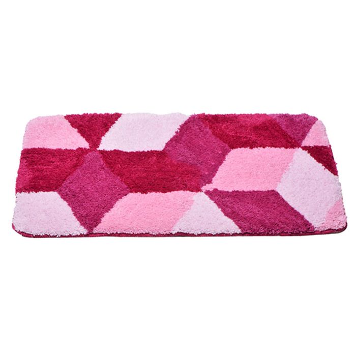 Коврик для ванной 60х100 см "Орнелла", цвет бордовый