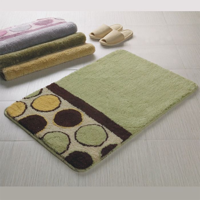Коврик для ванной 50х80 см "Николь", цвет зеленый