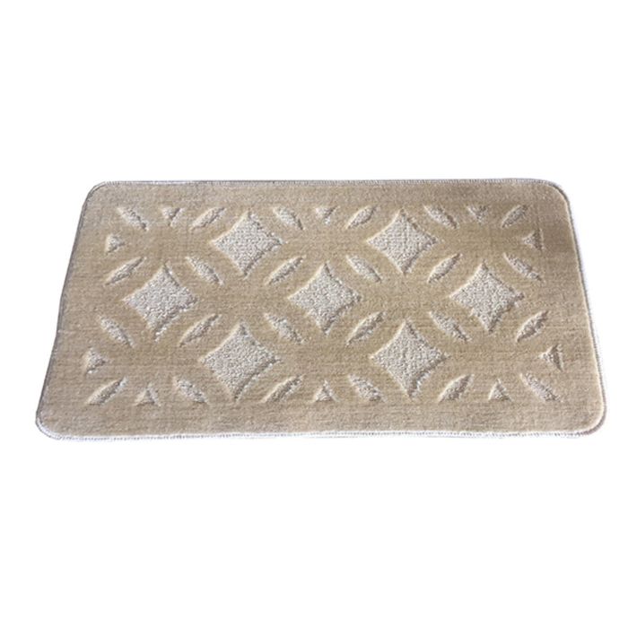 Коврик для ванной 50х80 см "Квадро", цвет бежевый