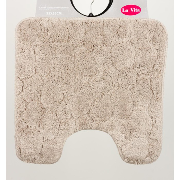 Коврик для ванной 55х55 см "Милена", цвет коричневый