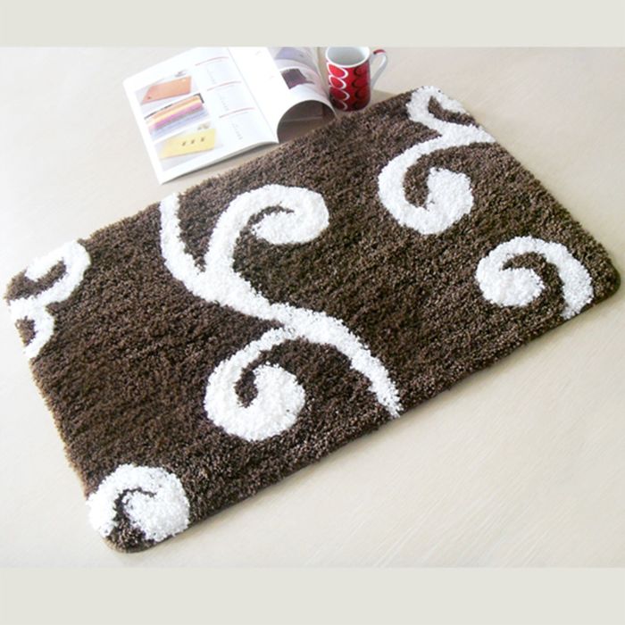 Коврик для ванной 50х80 см "Лиана", цвет бежевый