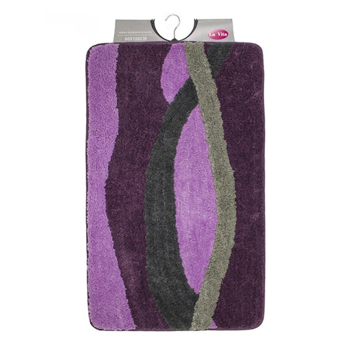 Коврик для ванной 60х100 см "Альбина", цвет фиолетовый