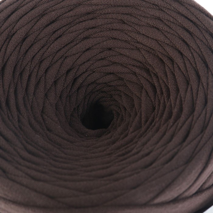 Пряжа трикотажная широкая 50м/160гр, ширина нити 7-9 мм (шоколадный)