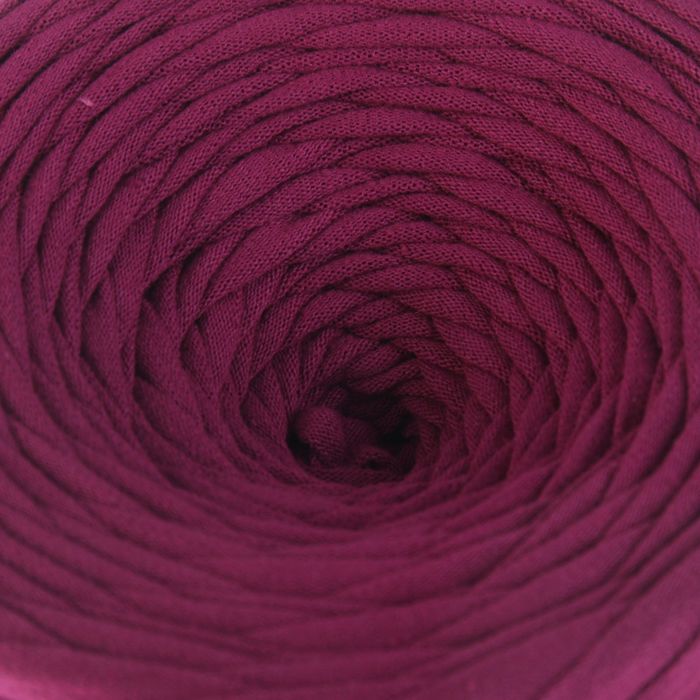 Пряжа трикотажная широкая 50м/160гр, ширина нити 7-9 мм (баклажан)