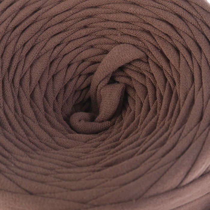 Пряжа трикотажная широкая 50м/160гр, ширина нити 7-9 мм (св.коричн.)