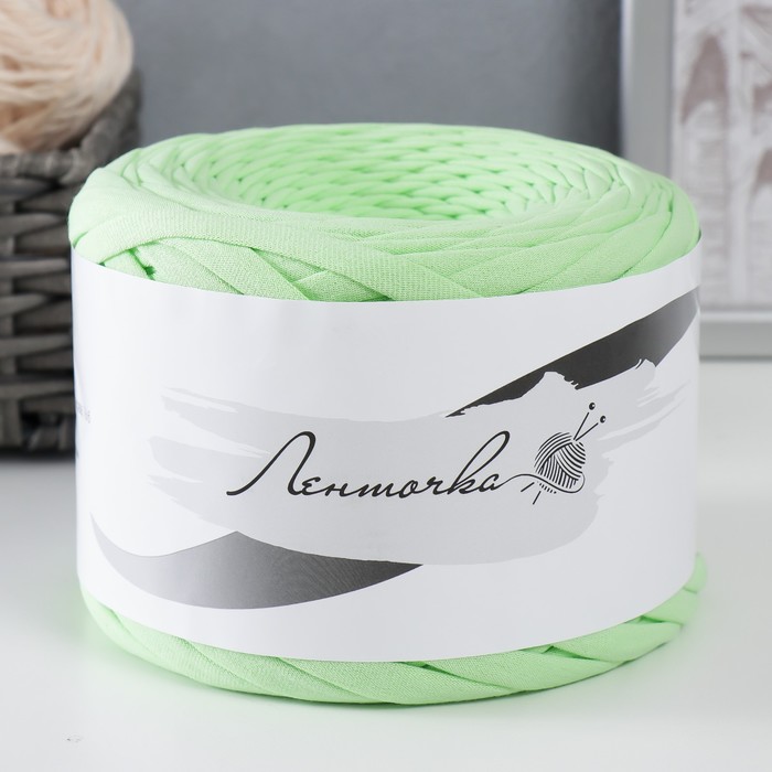 Пряжа трикотажная широкая 100м/350гр, ширина нити 7-9 мм (мохито)