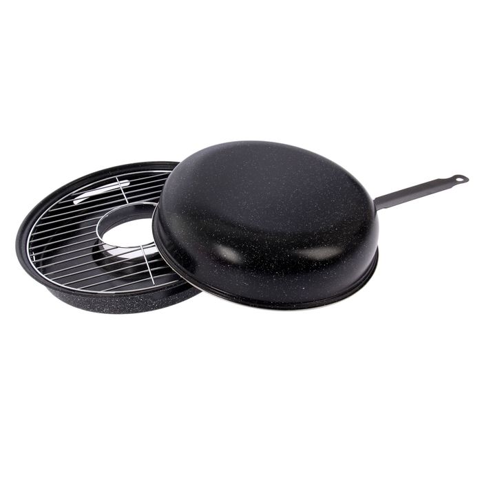 Сковорода 33 см "Гриль-газ", с антипригарным покрытием, отверстие 10,5 см