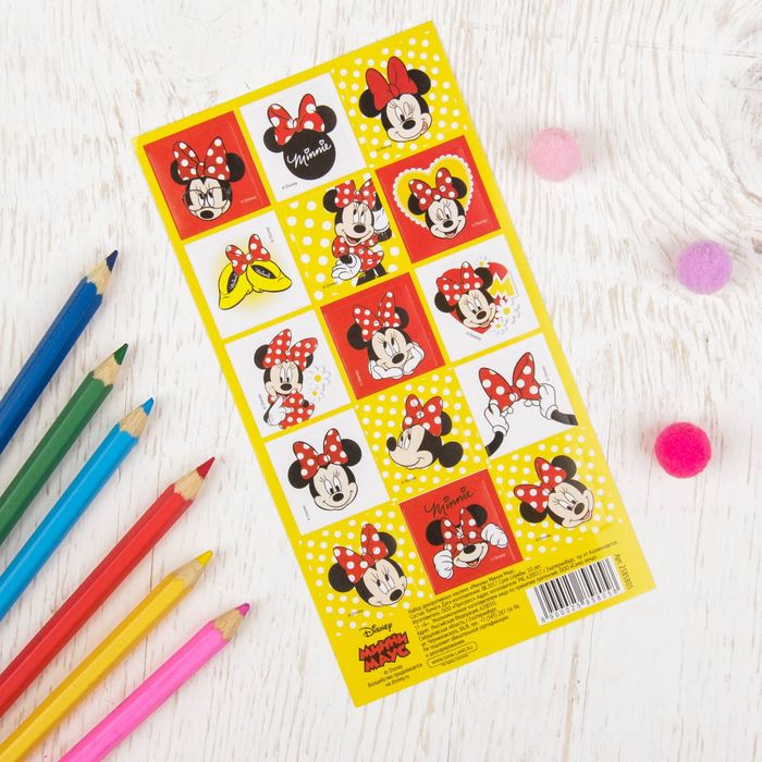 Наклейки детские "Минни" Минни Маус, 15 х 8 см