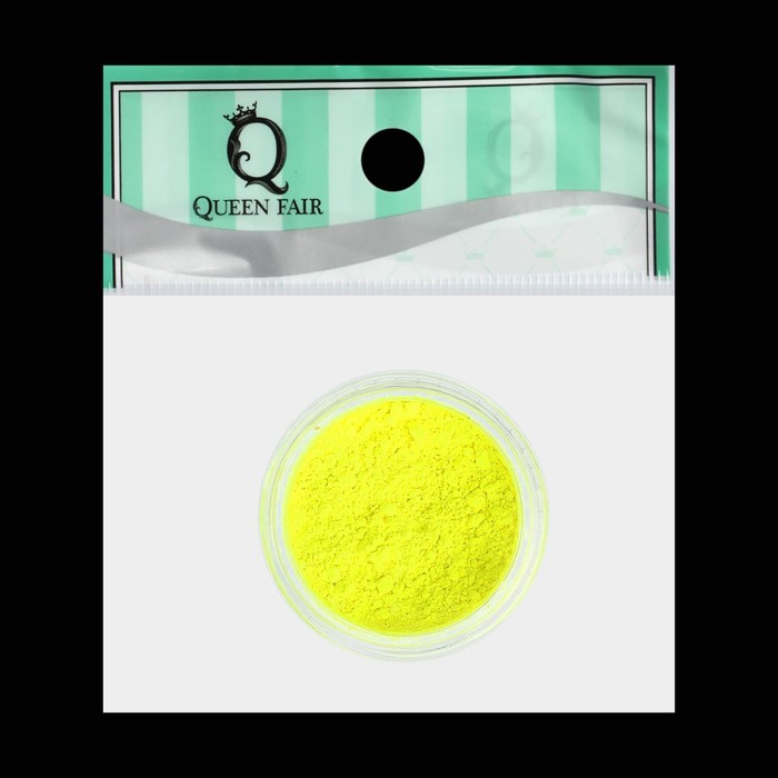 Пудра-пигмент для декора ногтей, 3гр, цвет неоновый жёлтый