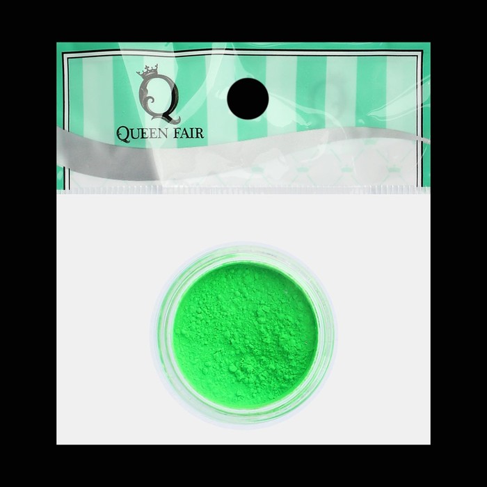 Пудра-пигмент для декора ногтей, 3гр, цвет неоновый зелёный