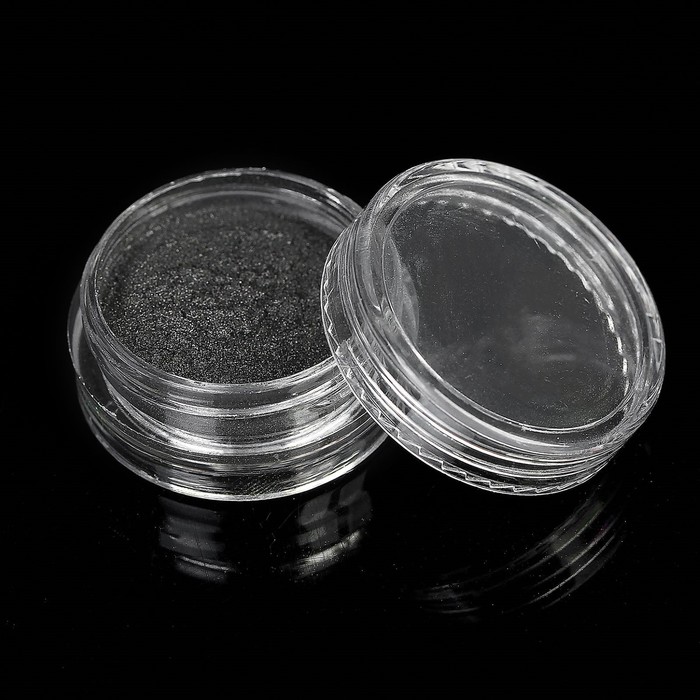 Втирка "Зеркальный блеск" для декора ногтей, 3гр, цвет чёрный